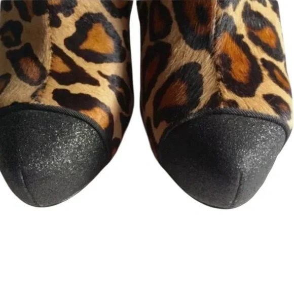 Sam Edelman size 10 Felix leopard calf hair platform bootie NWOT